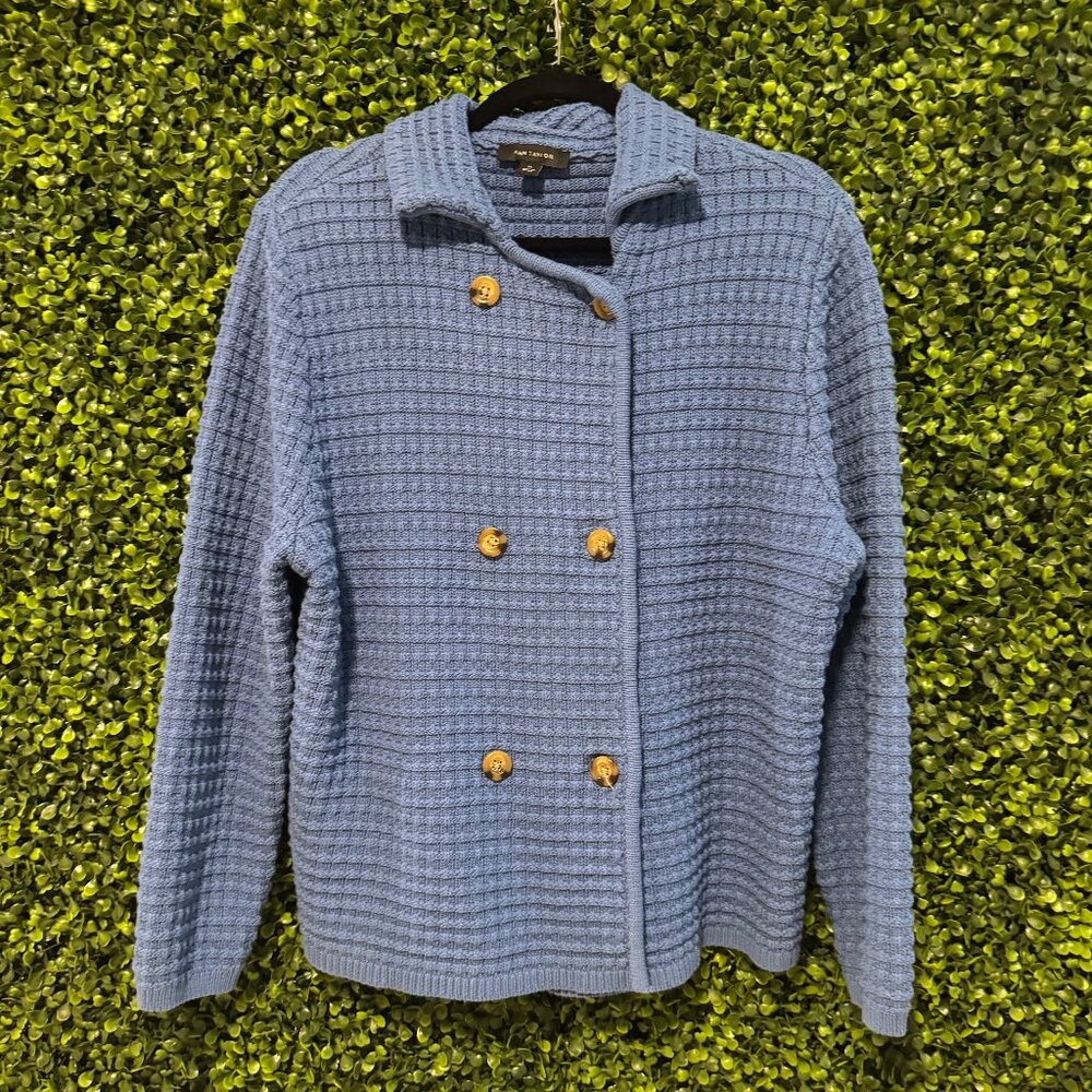 blue sweater
